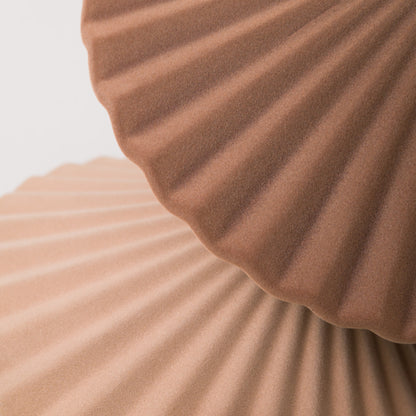 Clay Porcelain Fluted ceramic pendant light