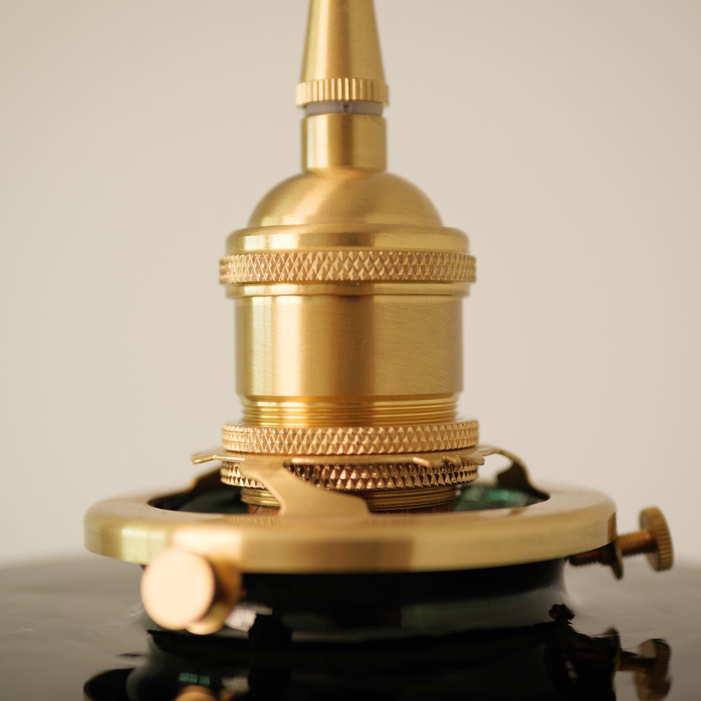 Emerald Fluted Dome Glass With Brass Fitting Art Deco Pendant Light