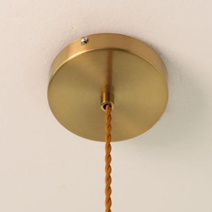 Emerald Fluted Dome Glass With Brass Fitting Art Deco Pendant Light
