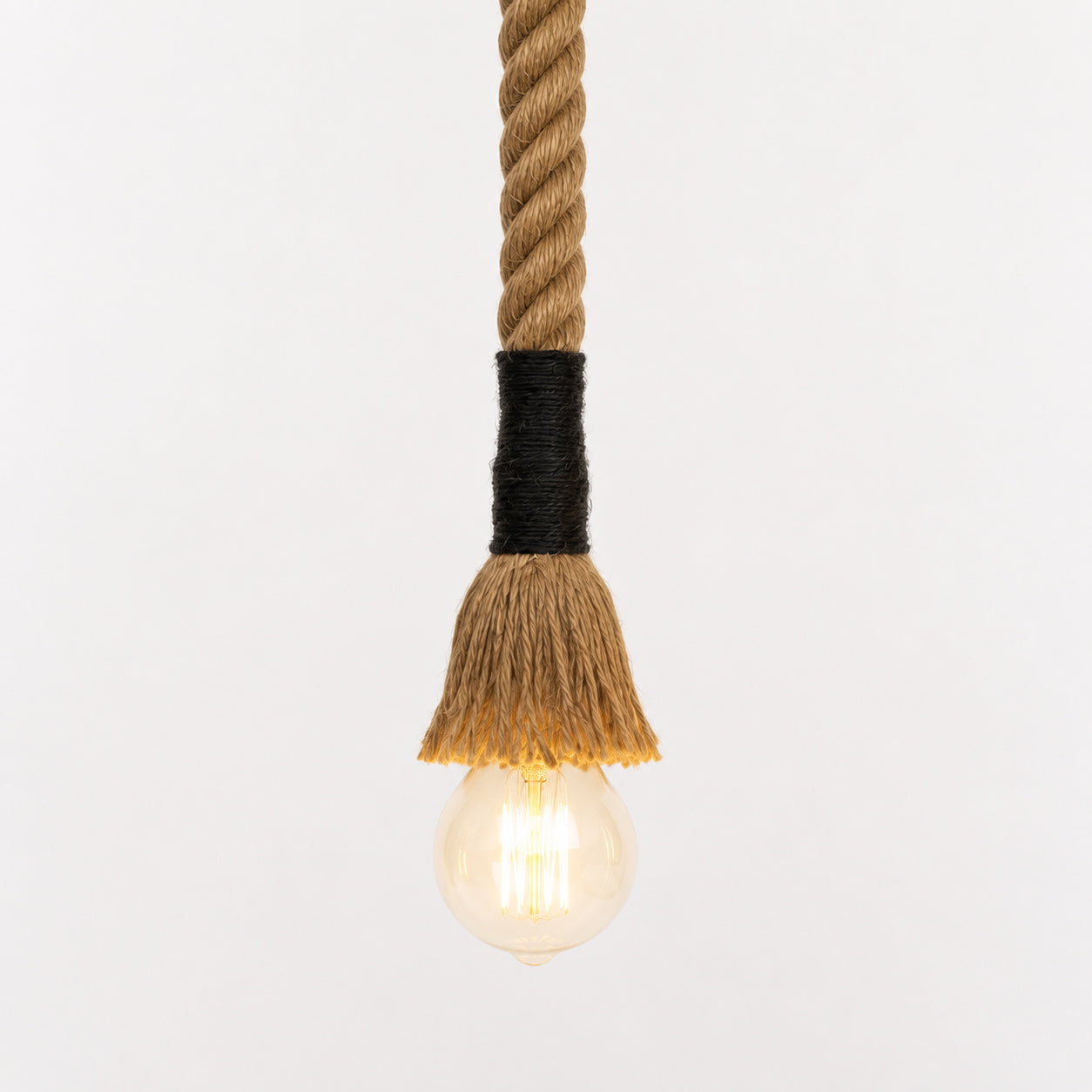 Hemp / Hessian Nautical Rope Pendant Light