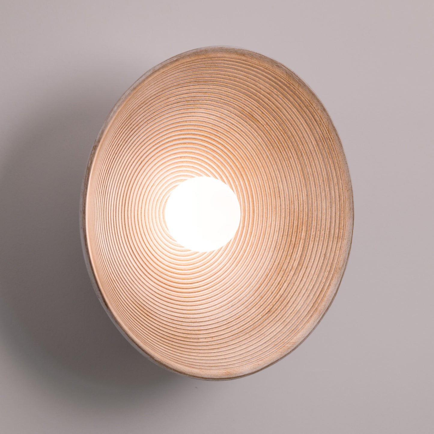 Longleaf Wooden Texture Plate Wall Light In White