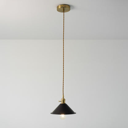 Coloured Cone Shade Industrial Pendant Light