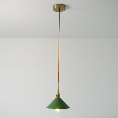 Coloured Cone Shade Industrial Pendant Light