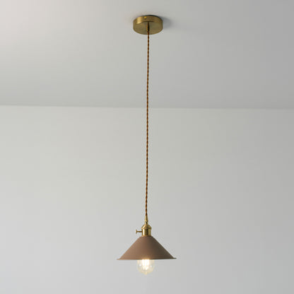 Coloured Cone Shade Industrial Pendant Light