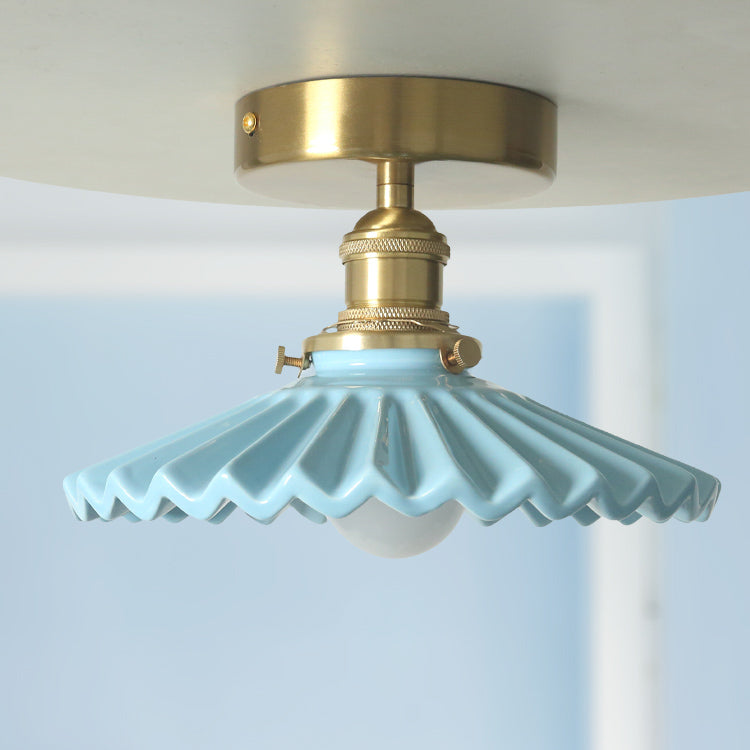 Tutu Pastel Pink and Blue Porcelain Wall Sconce / Ceiling Light