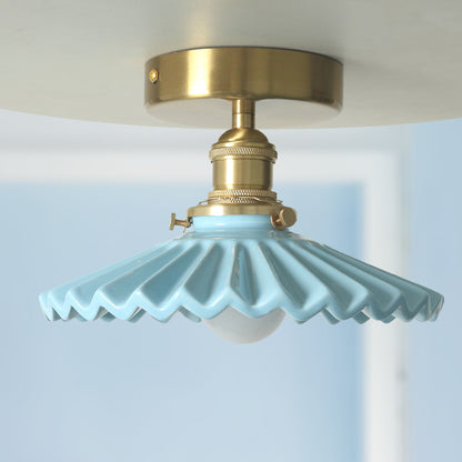 Tutu Pastel Pink and Blue Porcelain Wall Sconce / Ceiling Light