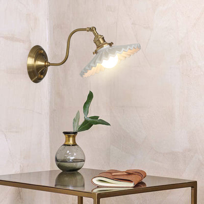 Tutu White Porcelain Gooseneck Wall Sconce