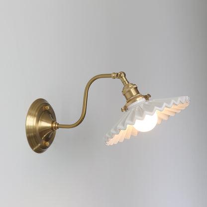 Tutu White Porcelain Gooseneck Wall Sconce