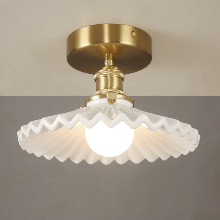 Tutu White Porcelain Wall Sconce / Ceiling Light