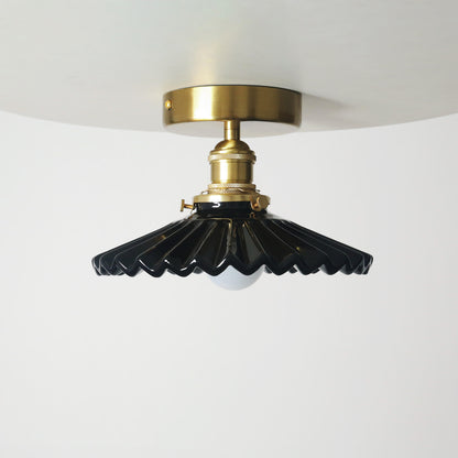 Tutu Black Porcelain Wall Sconce / Ceiling Light