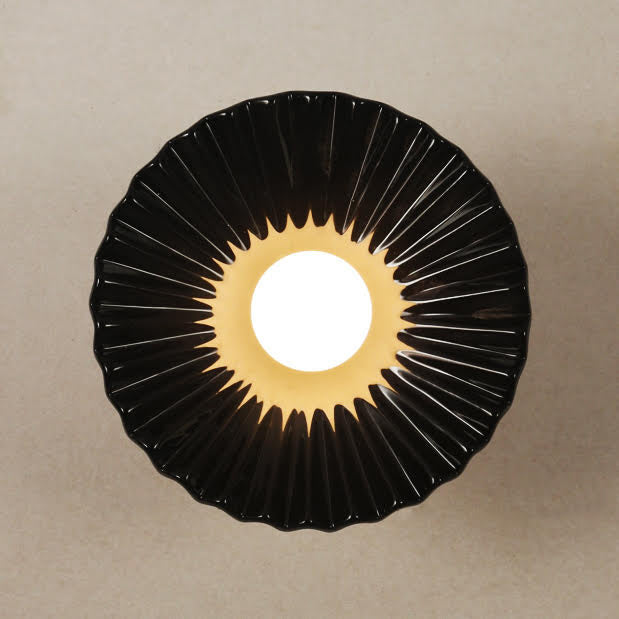 Tutu Black Porcelain Wall Sconce / Ceiling Light