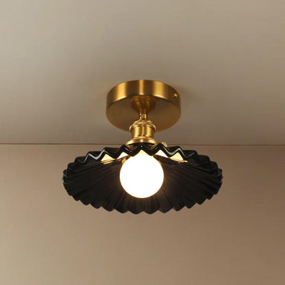 Tutu Black Porcelain Wall Sconce / Ceiling Light