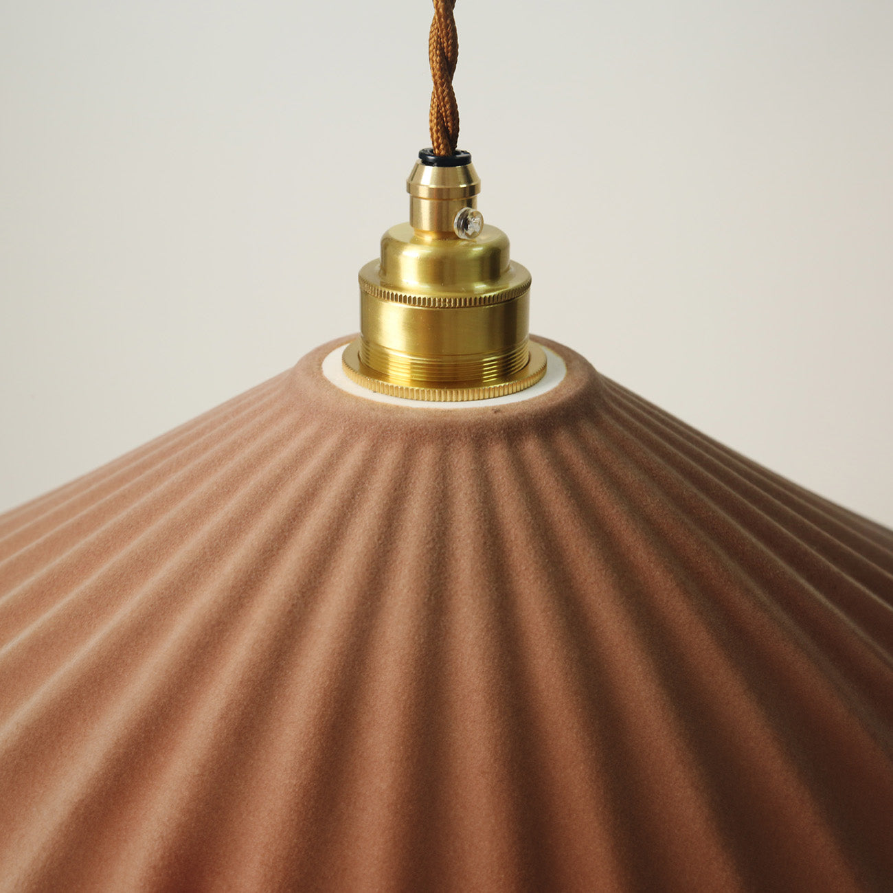 Clay Porcelain Fluted Pendant Light