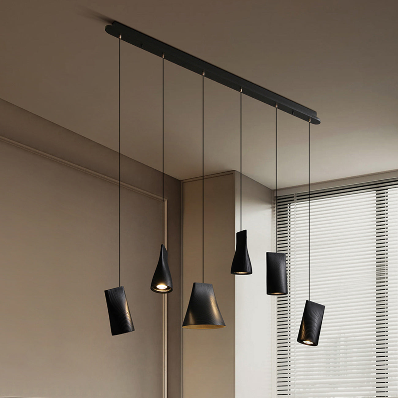 Walnut Solid Wood Minimalist Scandinavian Pendant Light