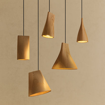 Walnut Solid Wood Minimalist Scandinavian Pendant Light
