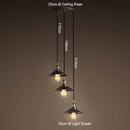 Industrial Retro Loft Style Chandelier with 3 or 5 heads.