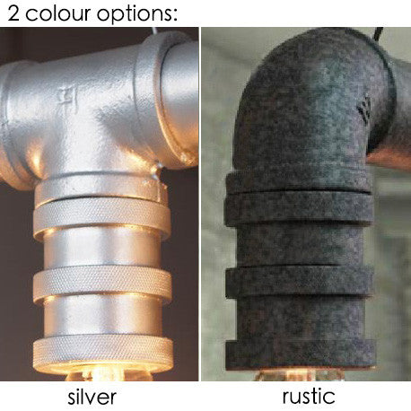 Silver and rustic pipe fitting