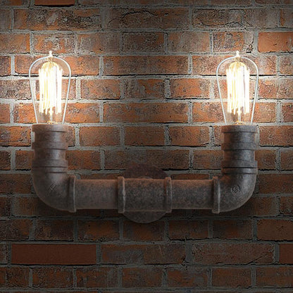 2 head Water Pipe Wall Light Sconce