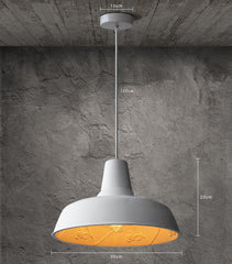 Epernay elegant white cement / resin cast pendant ceiling light