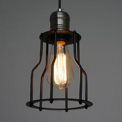 Industrial Wire Cage 6 Bulb Pendant Light