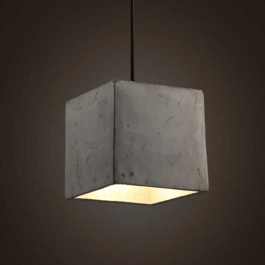 Concrete Odense Cube Pendant Light