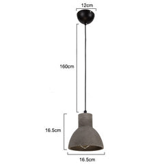 Adagio Concrete Loft Pendant Light - measurements