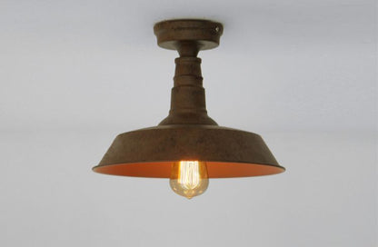rustic vintage industrial ceiling light with edison bulb