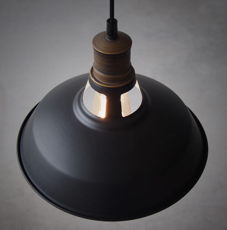 Duotone industrial metal shade retro pendant light. Ceiling Light