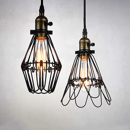 Kaye Wire Cage Industrial Retro Pendant Light