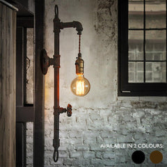 Wall Fixed Water Pipe Turned Wall Light display picture