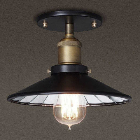 Black Mirror Shade Industrial Ceiling Light