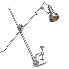 Chrome Mill House Industrial Table Light / Cabinet Light