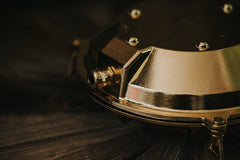 Nautilus Oval brass cage outdoor wall light / ceiling Light
