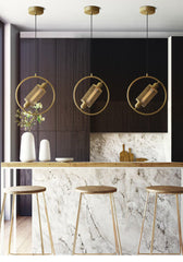 Chiswick Hoop Minimalist Brass Fitting Pendant Light