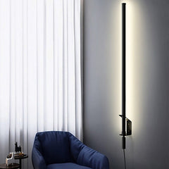 Sasaki Minimalist Line LED Wall Light With Wall Plug