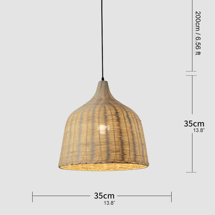 La playa Rattan bamboo weave pendant light - Tudo and Co – Tudo And Co