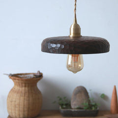 Kuksa wooden chiseled shade pendant Light