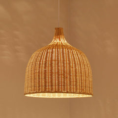 La playa rattan bamboo weave pendant light