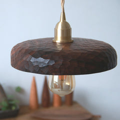 Kuksa wooden chiseled shade pendant Light