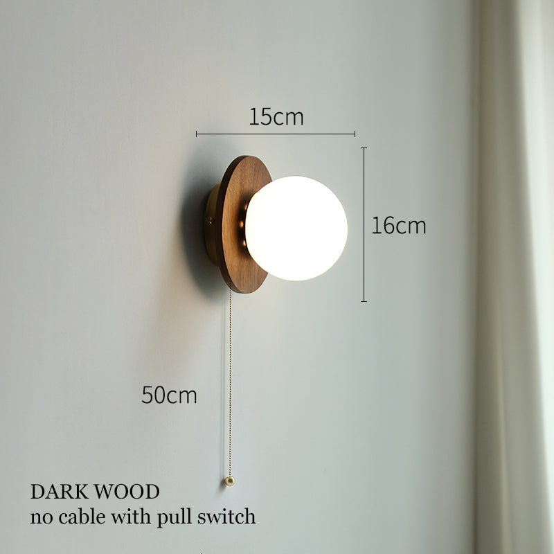 Odesa Wooden Plate Minimalist Line Wall Light