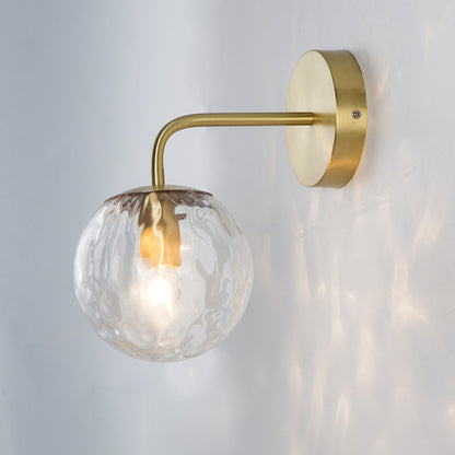 Pomelo Mid century modern Glass Ball Brass Wall Light