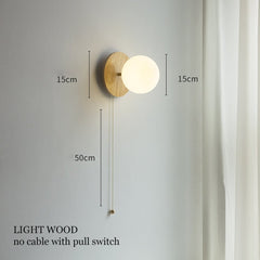 Odesa Wooden Plate Minimalist Line Wall Light
