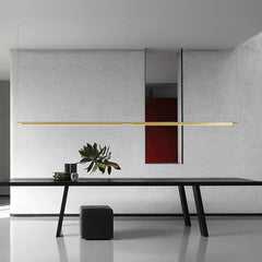 Ando Minimalist Line Brass Kitchen Island Pendant Light