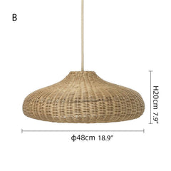 Finns Rattan bamboo weave pendant light