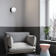 Odesa Black Round Sphere Minimalist Wall Light / Ceiling Light