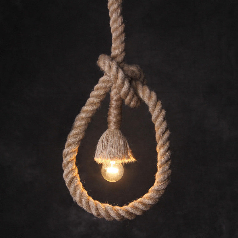 Nautical rope clearance pendant light