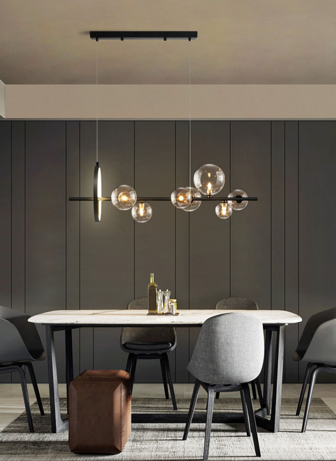 Soho modern luxury kitchen island pendant Light meeting room linear pendant light setting