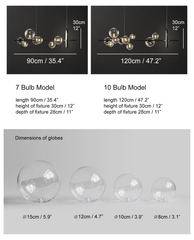 Soho modern luxury kitchen island pendant Light measurements