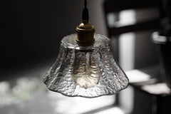 Petunia glass mid century pendant light - model A details