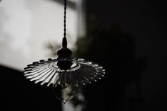 Petunia glass mid century pendant light - model B details